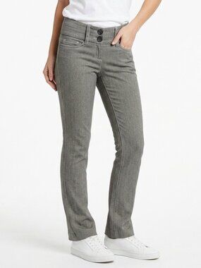 Bebe Low Rise Herringbone "Semi Sweet Chocolate" Casual Dress Pant- Sz 2
